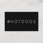 #HOTDOGS hashtag loyaliteitspunkkaart Klantenkaartje (Voorkant)