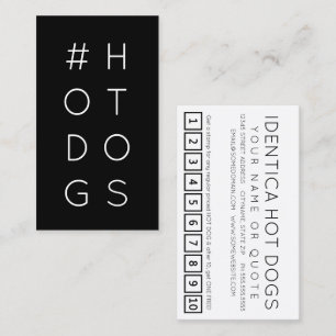 #HOTDOGS hashtag loyaliteitspunkkaart Klantenkaartje