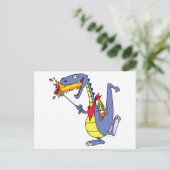 hotdogs met een grappige cartoon om te koken briefkaart (Staand voorkant)