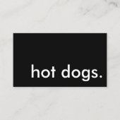 hotdogs. visitekaartje (Voorkant)