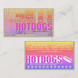 hotdogs ( word web ) loyaliteitskaart klantenkaartje