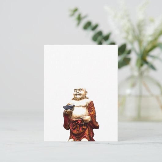 Hotei Laughing Buddha Briefkaart (Staand voorkant)
