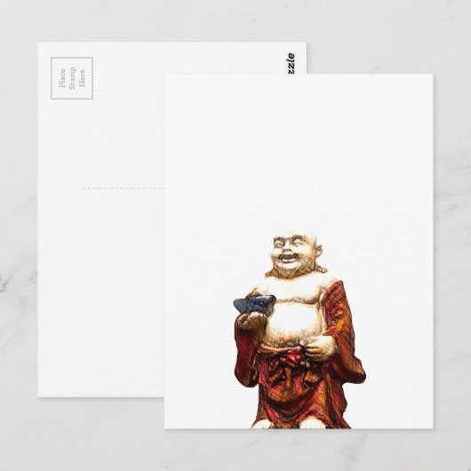 Hotei Laughing Buddha Briefkaart (Voorkant / Achterkant)