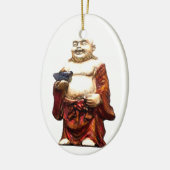 Hotei Laughing Buddha Keramisch Ornament (Links)