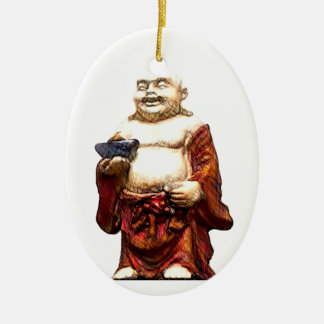 Hotei Laughing Buddha Keramisch Ornament