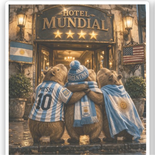  Hotel 4 estrellas Capibarras Sticker (Voorkant)