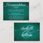 Hotel Accommodatie Kaarten Modern Donkergroen (Voorkant / Achterkant)