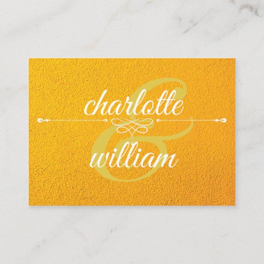 Hotel Accommodatie Kaarten Modern Yellow Textured (Achterkant)