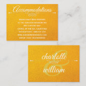 Hotel Accommodatie Kaarten Modern Yellow Textured (Voorkant / Achterkant)