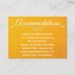 Hotel Accommodatie Kaarten Modern Yellow Textured