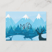 Hotel Accommodatie Kaarten winter Blauw (Achterkant)