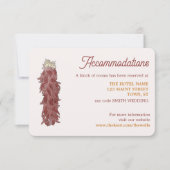 Hotel Accommodatiekaart voor zuidwestelijke bruilo RSVP Kaartje (Voorkant)