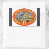 Hotel Alfonso XIII Sevilla, Vintage Rechthoekige Sticker (Tas)