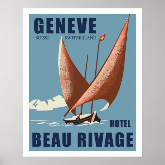 Hotel Beau Rivage (Geneva - Switzerland) Poster (Voorkant)