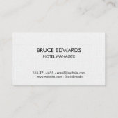 Hotel Bed Icon | Linnen patroon Visitekaartje (Achterkant)