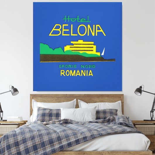 Hotel Belona - XL Canvas Afdruk (Insitu (Slaapkamer))