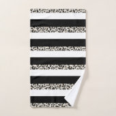 Hotel Black Rose Goud Wit Gestreept Bad Handdoek (Handdoek)
