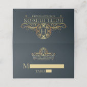 Hotel Branding luxe Blue Gold Plaatskaartje (Buitenkant ongevouwen)