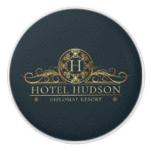 Hotel Branding Luxury Keramische Knop (Voorkant)
