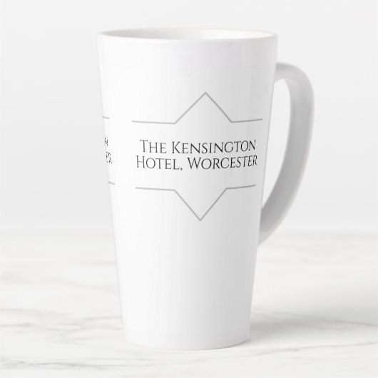 Hotel Branding op een Latte Mok (Rechterhoek)