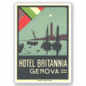 Hotel Briannia Genova Sticker (Voorkant)