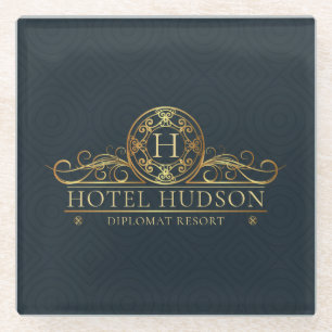 Hotel Business Branding Luxe Goud Glazen Onderzetter