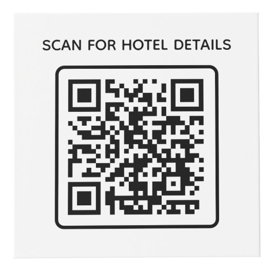 Hotel business logo QR code Wifi Overige info tabe Kubus (Rechts)