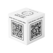 Hotel business logo QR code Wifi Overige info tabe Kubus (Achter hoekig)