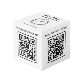 Hotel business logo QR code Wifi Overige info tabe Kubus (Voorkant hoekig)