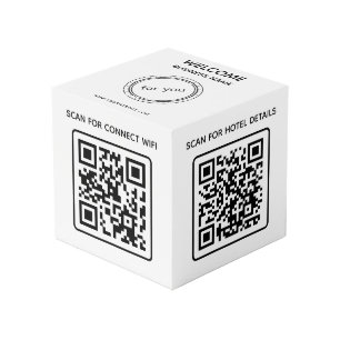 Hotel business logo QR code Wifi Overige info tabe Kubus