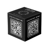 Hotel business logo QR code Wifi Overige info tabe Kubus (Voorkant hoekig)
