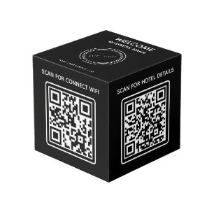 Hotel business logo QR code Wifi Overige info tabe Kubus