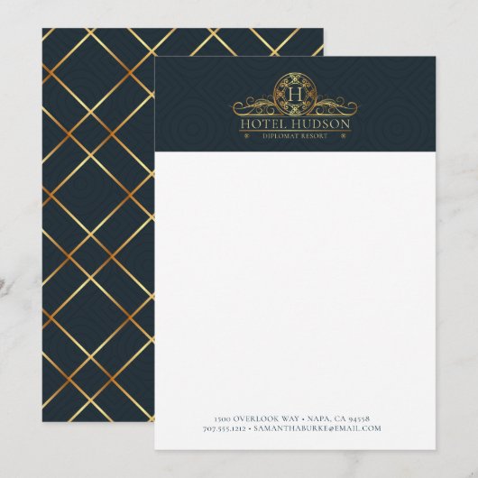 Hotel Business Luxury Blue (Voorkant / Achterkant)