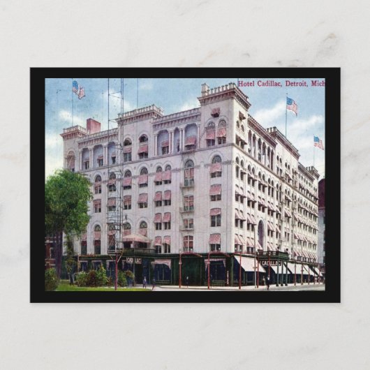 Hotel Cadillac, Detroit 1909  Briefkaart (Voorkant)