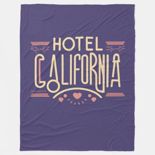 HOTEL CALIFORNIA EAGLES ICONISCHE SONG TITEL FLEECE DEKEN (Voorkant)