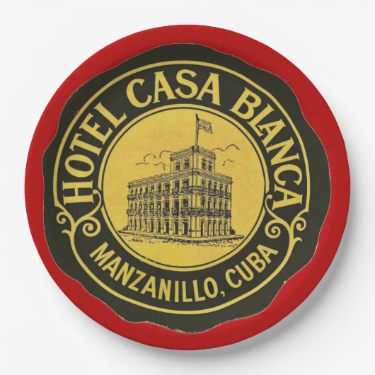 Hotel Casa Blanca Papieren Bordje (Voorkant)