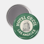  Hotel Cecil, Los Angeles, CA Magneet (Voorkant / Achterkant)