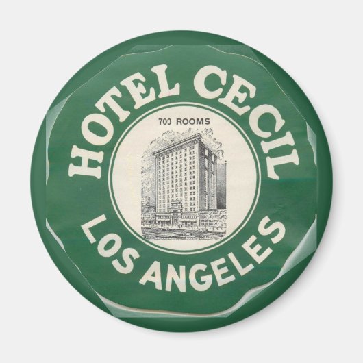  Hotel Cecil, Los Angeles, CA Magneet (Voorkant)
