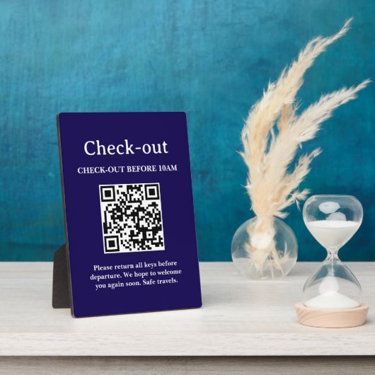 Hotel Check-Out QR-code scannen Fotoplaat (Zijkant)