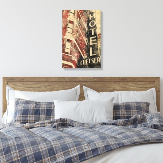 Hotel Chelsea Canvas Print (Insitu (Slaapkamer))