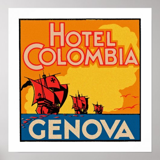 Hotel Colombia Genova Poster (Voorkant)