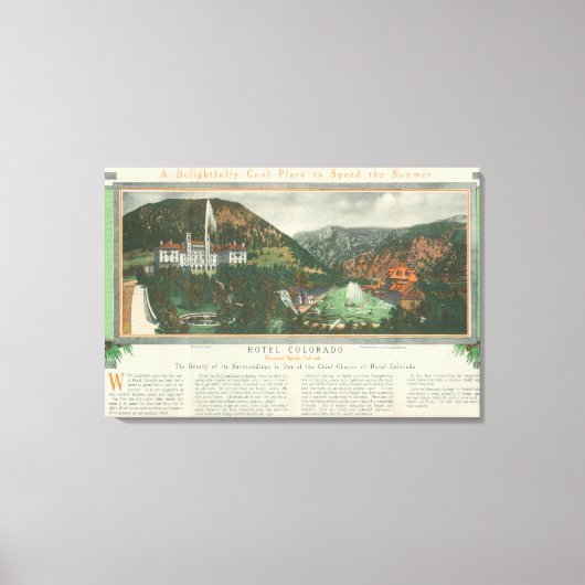 Hotel Colorado Brochure Canvas Afdruk (Voorkant)