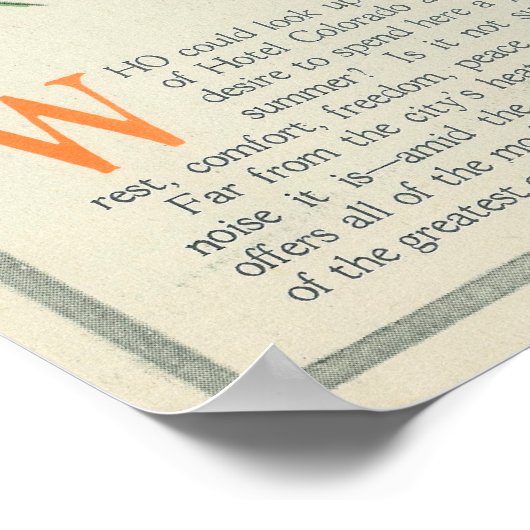 Hotel Colorado Brochure Poster (Hoek)