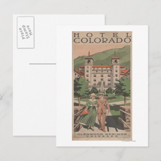 Hotel Colorado Travel Poster Briefkaart (Voorkant / Achterkant)