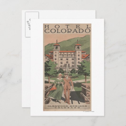 Hotel Colorado Travel Poster Briefkaart (Voorkant / Achterkant)