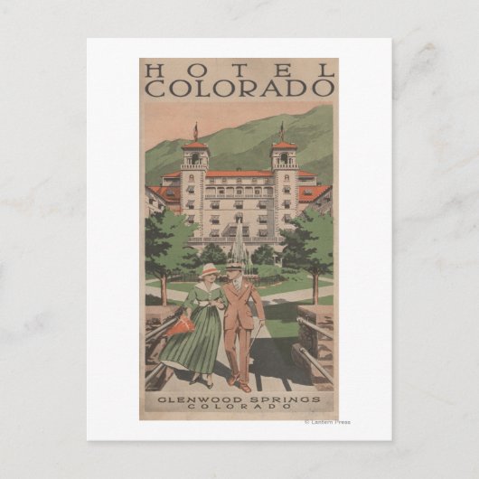 Hotel Colorado Travel Poster Briefkaart (Voorkant)