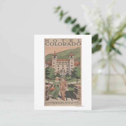Hotel Colorado Travel Poster Briefkaart (Staand voorkant)