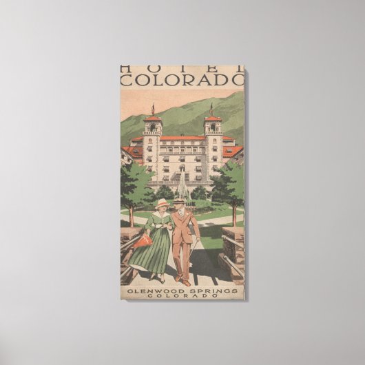 Hotel Colorado Travel Poster Canvas Afdruk (Voorkant)