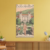 Hotel Colorado Travel Poster Canvas Afdruk (Insitu (Woonkamer))