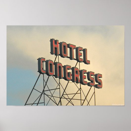 Hotel Congress Retro Wall Art-teken Poster (Voorkant)